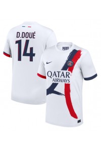 Paris Saint-Germain Desire Doue #14 Voetbaltruitje Uit tenue 2024-25 Korte Mouw